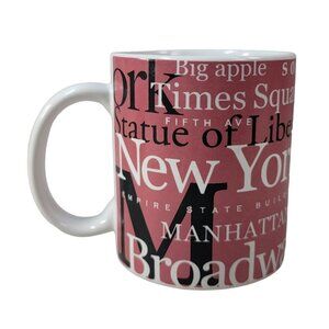 2/$15 Jay Joshua New York Landmarks Mug Empire State Liberty Big Apple Souvenir
